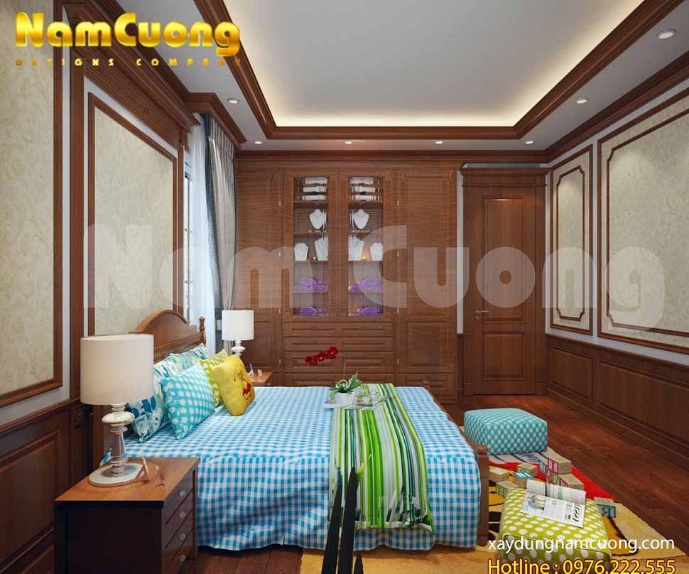 Với các không gian nội thất phòng ngủ khác nhau, KTS tập trung sử dụng các gam màu vàng sáng và màu trắng, kem tạo cảm giác ấm áp cho người sử dụng.